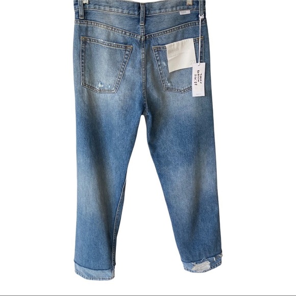 NWT Boyish Tommy High Rise Straight Leg Distressed Boyfriend Jeans Size 27 - Picture 8 of 16